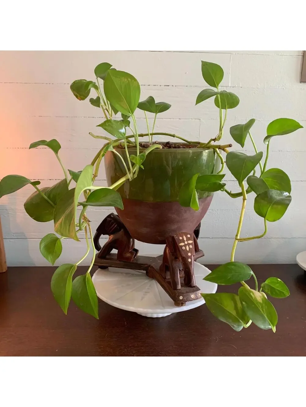 Vintage Inland Kneeling Elephant Plant or Bowl Holder